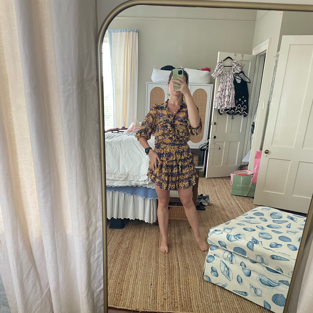 Misa Los Angeles Purple Floral Mini Dress